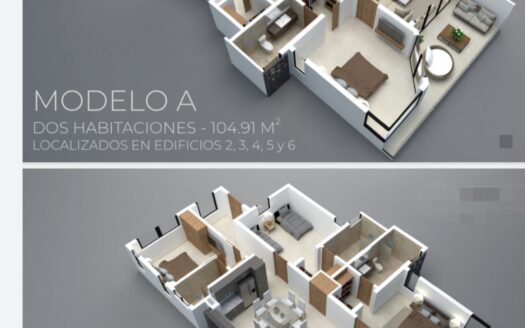 Apartamento de 2 y 3 habitaciones en Puerto Plata, República Dominicana