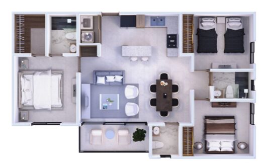 Apartamento en construcción en los Llanos De Gurabo, Santiago