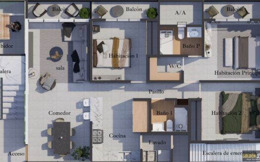 Apartamento amplio en venta en Avenida Hispanoamericana, Santiago