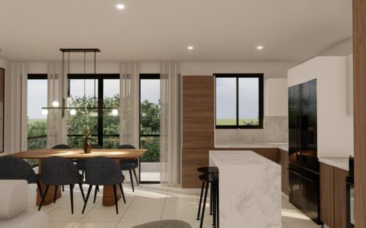 Apartamento en construcción con línea blanca en Jarabacoa, RD