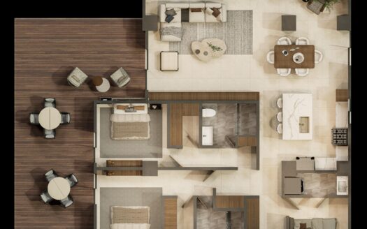 Apartamento en torre en construcción en La Esmeralda, Santiago