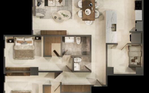 Apartamento en torre en construcción en La Esmeralda, Santiago