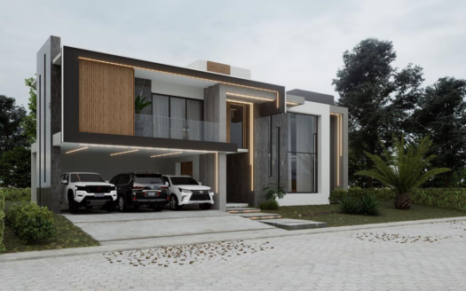 Casa moderna en planos en exclusivo proyecto en Puerto Plata